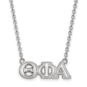 Sterling Silver Theta Phi Alpha Medium Necklace